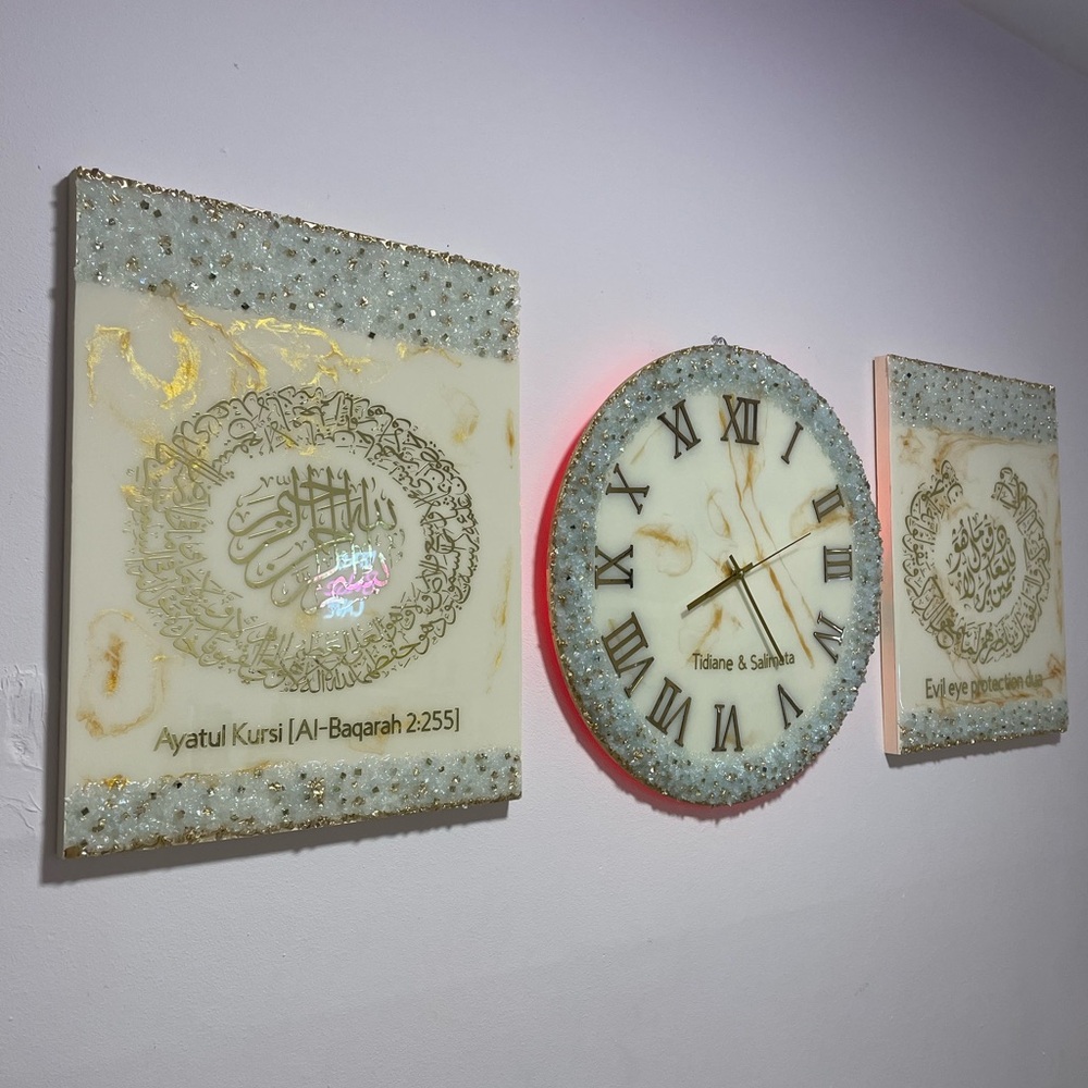 Islamic Homemade Resin Clock Set - Picture 3 of 4